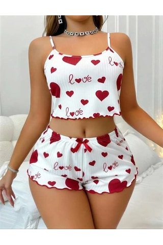 Cavalle Milano Homewears 2'li Fitilli Bordo Kalpli Şortlu Pijama