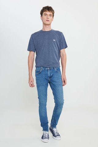 Lee Malone Skinny Fit Dar Kesim Normal Bel Açık Mavi Esnek Jean Kot Pantolon