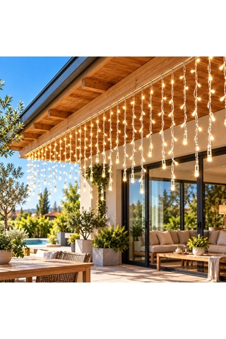 Ack Flashlı Led Perde Yılbaşı Süsü Dış Mekan Lüks Seri 200cm 200cm 65w3000k As90-00300f