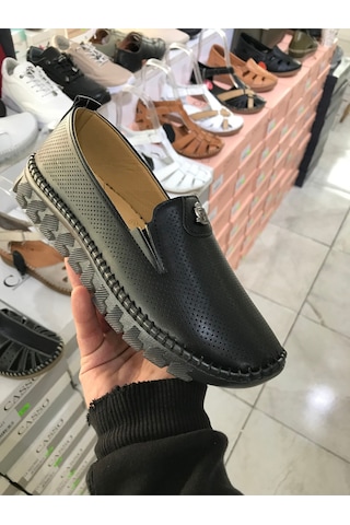 Ortopedik Yumuşak Jel Taban Ayakkabı Siyah