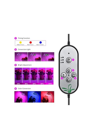 Dc5v Usb Led Büyümek Işık Tam Spektrum Fitolampy Clip-on Phyto Lamba Bitkiler İçin Çiçekler Kapalı Büyümek Çadır Kutusu Fitolamp Bitki Işık One Head