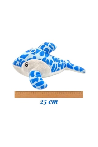 Sevimli Peluş Yunus Balığı 25 Cm Oyuncak Uyku Arkadaşı Hediyelik Dekorasyon Mavi