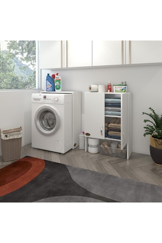 Kenzlife Çamaşır Makinesi Dolabı Sinem Byz 180*066*30 Banyo Kiler Çok Renkli