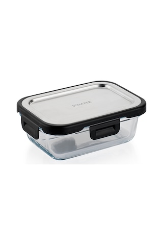 Schafer Retro Dikdörtgen Kilitli Saklama Kabı Inox 400 ML Inox