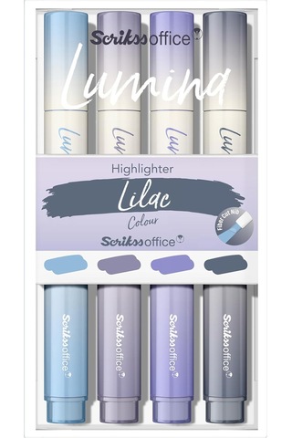 Scrikss Lumina Fosforlu Kalem Lilac, 4'lü Set, Lilac Genel