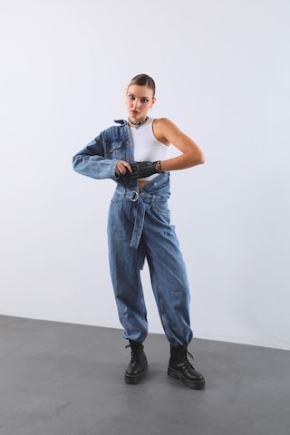 Kadın Oversize Jean Tulum Mavi 001