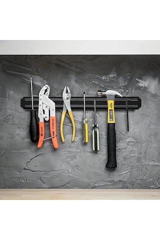 Şık Bıçak Yapıştırma Mıknatısı 33 cm Duvara Monte Metal Mıknatıslı Bıçak Tutucu