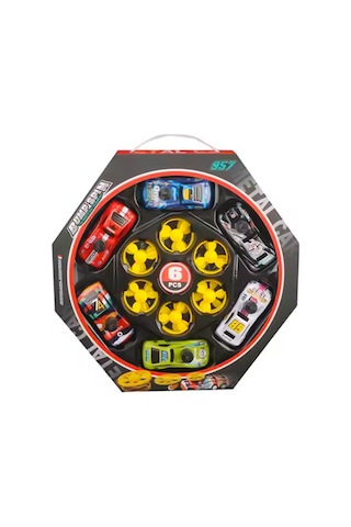 Ctoys Çek Bırak Pervaneli Yarış Arabası Çantalı Set 6lı Çok Renkli