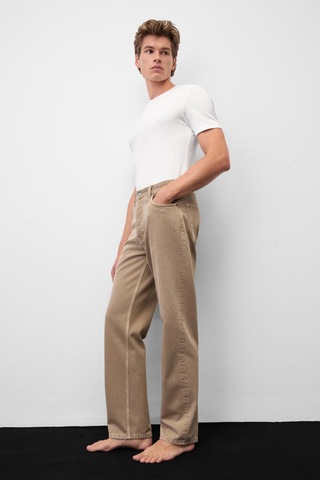 Grımelange Grimelange Carpe Erkek Straight Fit Vizon - Bej Jeans