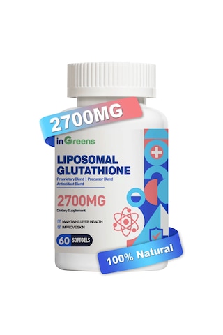 İngreens Liposomal Glutathione Phosphatidylcholine Glycine Resveratrol 2700 Mg 60 Softgels Aromasız