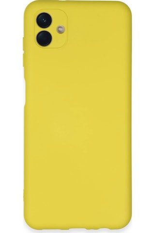 Newface - 739 - Samsung Galaxy A04e Kılıf Nano İçi Kadife Silikon - Metemıx - - Sarı