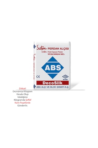 3 Kg Abs Saten Alçı Perdah Alçısı Tadilat Tamir Alçısı 3 Kg Saten Alçı