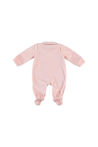 Monaroza Kız Bebek Omuz Detaylı Pembe Bebek Tulum 7578 001