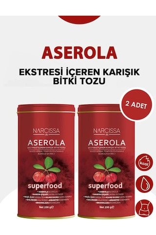 Narcissa Aserola Ekstresi İçeren Karışık Bitki Tozu 2 x 200 G