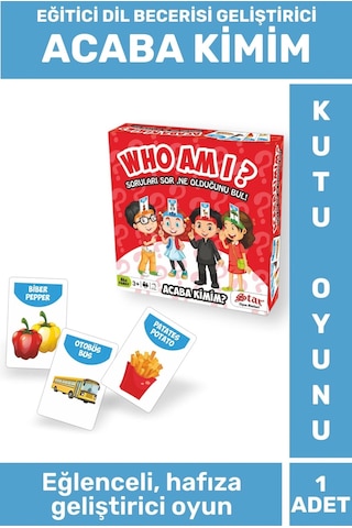 Özel Tasarım Eğlenceli Eğitici Öğretici Dil Becerisi Hafıza Geliştirici Kutu Oyun Takımı Acaba Kimim