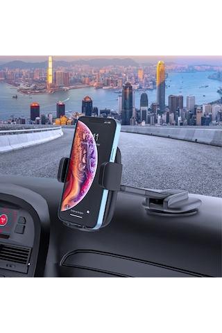 Adaman A090 4-6.7 Inç Uyumlu Cep Telefonu Için Vantuzlu Uzayabilir Araç Içi Telefon Tutucu Veya Masaüstü Telefon Standı