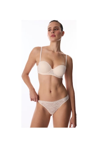 Penti Bej Pop Up Destekli Lace Dantel Sütyen