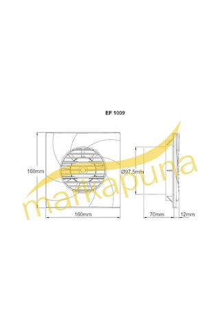 Bvn Ef 1009 Plastik 10 Cm 100 M³/H Banyo Tuvalet Aspiratörü