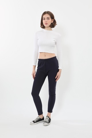 Kadın Yüksek Bel İçi Polarlı Tayt İndigo