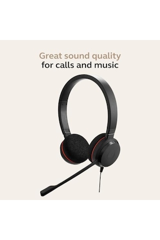 Evolve 20 Stereo Kulaklık Microsoft Sertifikalı Kulaklıklar Voıp Softphone İçin Pasif Gürültü Önleyici U Genel