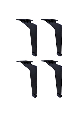 17 Cm Lama Model Siyah Metal Mobilya, Dolap, Koltuk, Tv Ünitesi Ayakları Metal 4 Adet Beyaz