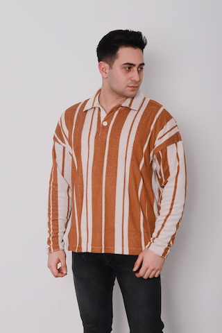 Fk Fashion Fkfashion Polo yaka sweatshirt 22FK01013 Kiremit