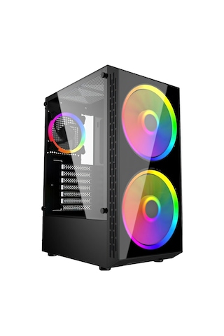 Izoly Esir 2X Argb 18 CM 1x ARGB 12 CM Fanlı Usb 3.0 Temperli Cam