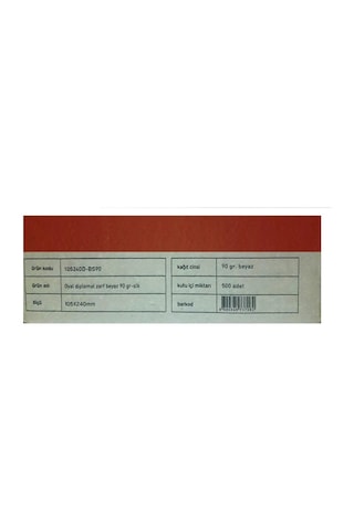 Diplomat Zarf 105*240 Beyaz 90 Gr Düz Silikonlu 500 Lü