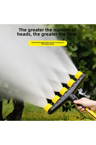 Mufunye Çift Taraflı Bahçe Sulama Başlığı, 5 Ağızlı Sprey, 1/1.2/1.5 İnç Bağlantı, Klem İle, Çift Taraflı Bahçe/farm Sulama