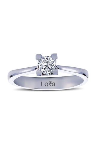 Lova D Renk 0,27 Karat Pırlanta Tektaş Yüzük - 1050014