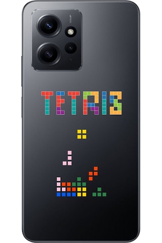 Xiaomi Redmi Note 12 Uyumlu Şeffaf Kılıf 3 Tetris Tasarımlı