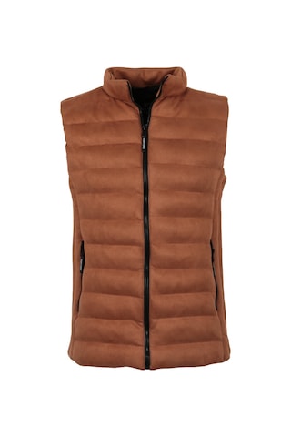 Erkek Dar Kesim Taba Nubuk Süet Şişme Yelek Rar01238 001