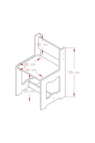 Minera 4-6 Yaş Martı Model Ahşap Montessori Aktivite Çalışma Sandalyesi (1 Sandalye)