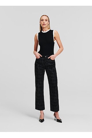 Karl Lagerfeld Siyah Kadın %100 Pamuk Denim Pantolon A1w10015