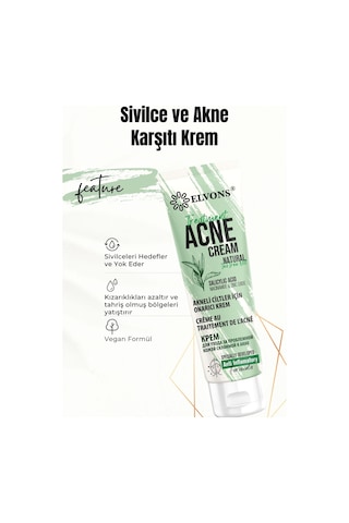 Elvons Sivilce ve Akne Karşıtı Yüz Kremi 50 ML