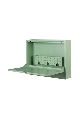 Alfafonet Ziglat 500 Duvar Tipi Laptop Dolabı 700x150x500 Mm Yeşil 70 Kg Taşıma Kapasiteli Kilitli Metal Dolap
