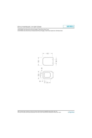 Serel Zeta Yavaş Kapanan Klozet Kapağı 223zt00002