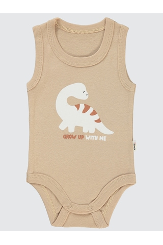 Civil Baby Erkek Bebek Çıtçıtlı Badi 1-36 Ay Sütlü Kahve Sütlü Kahve