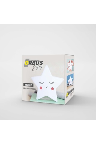 Orbus Silikon Led Işıklı Yıldız Gece Lambası Beyaz Beyaz - Beyaz