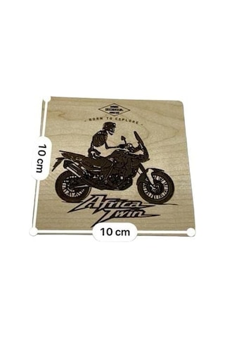 Dalyan Ahşap Africa Twin Kare Bardak Altlığı Bej - Siyah