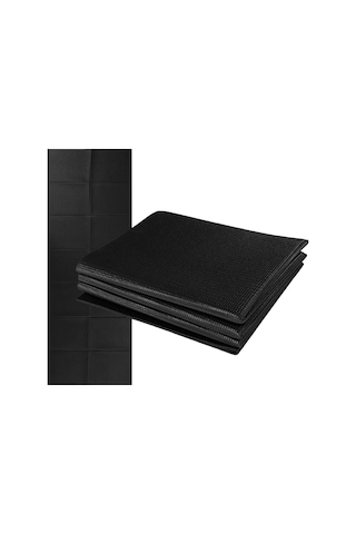 Ranyeek Siyah Pvc Hareket Egzersiz Matı, İç Çekişme Kullanıma Uygun, Taşınabilir Katlanabilir Spor Ped Siyah