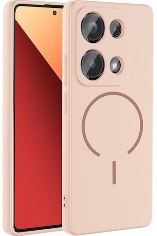 Redmi Note 13 Pro 4g Kılıf M-safe Şarj Özellikli Mkst Meta Kapak - Kahverengi Kahverengi