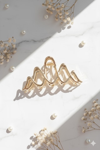 Mandal Modelli Metal Toka, Metal Klipsli Mandal Toka Altın