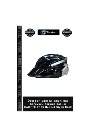 Özel Seri Spor Ekipmanı Bas Koruyucu Koruma Başlığı Hattrick Ks25 Helmet Siyah Kask