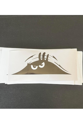 Tr Oto Sticker Siyah Peeking Monster Araba Sticker, Komik Göz Tasarımlı Vinil Çıkartma, Araç Gövde Dekorasyon Diğer