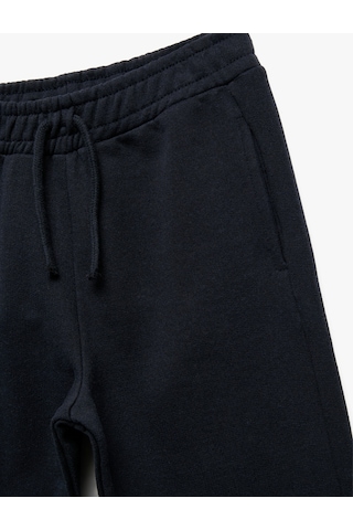 Koton Beli Lastikli Cep Detaylı Şardonlu Okul Jogger Eşofman Altı Lacivert 7wkb40036tk