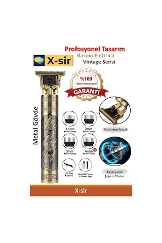 Profesyonel T-bıçak Saç Sakal Ense Ve Çizim Tıraş Makinesi Th-8005