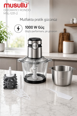 Musullu Msl-1231-2 Meat Max 1000 W 2 L Çift Hazneli Rondo