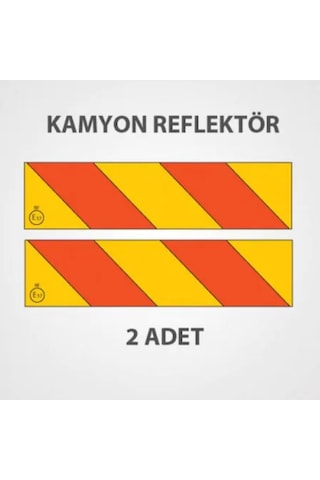 E 37 Yönetmeliğe Kamyon Kasa Reflektörü 2 Adet Sac