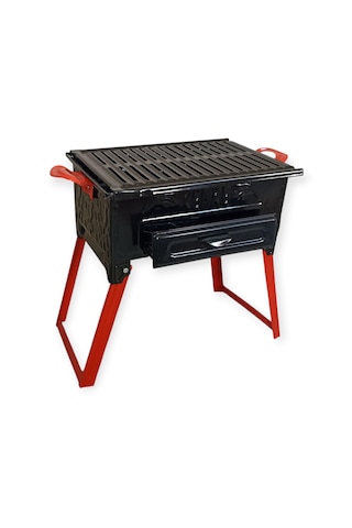 Mangal Portatif Ayaklı Küçük Boy Öfteci Izgaralı Mangal